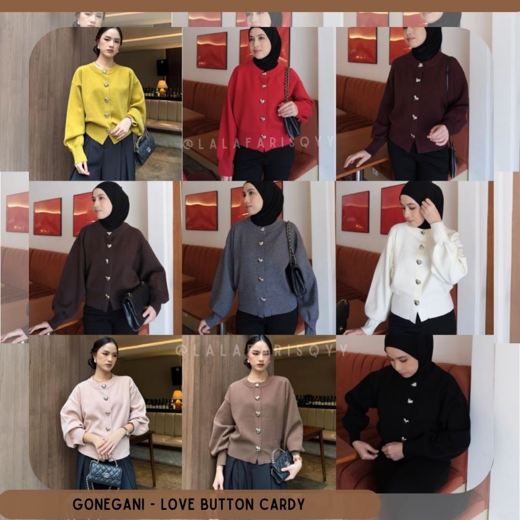 BUTTON LOVE CARDY SWEATER BY GONEGANI SWEATER CARDY GONEGANI GG
