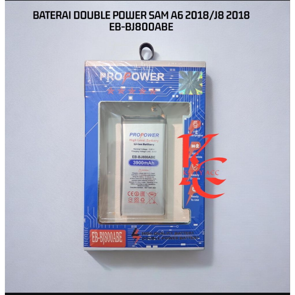 Baterai batre Double power Samsung A6 2018/J8/J800/J600 Eb-BJ800ABE Double power Propower 3900 mah