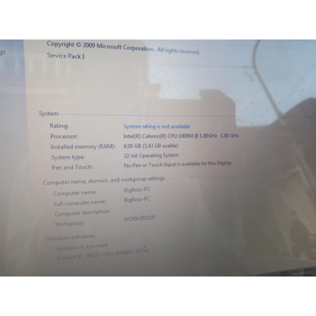 Mobo Laptop Asus X45A Intel celeron