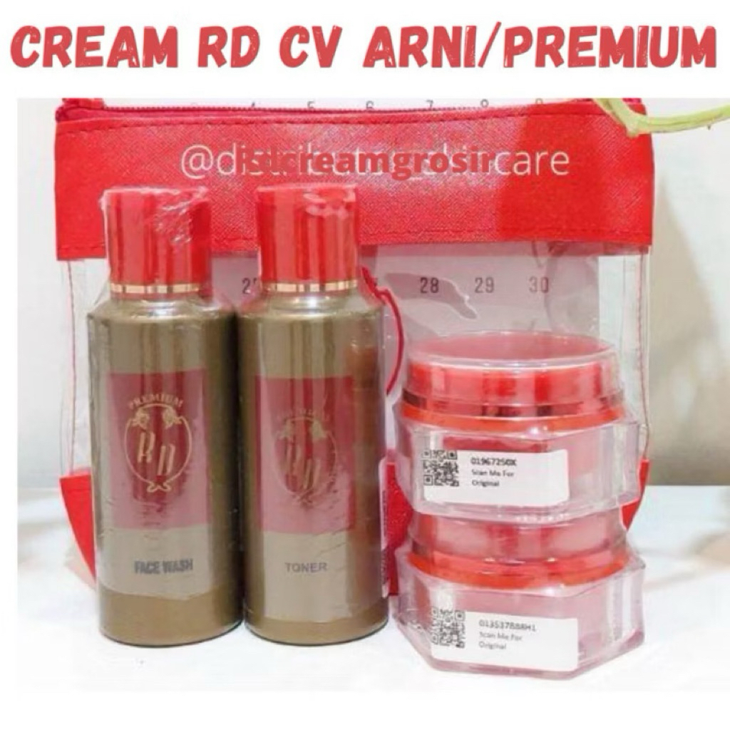 TERMURAH (READY) NEW KEMASAN BARU PAKET CREAM KRIM RD RED CV ARNI RINA DIAZELLA PREMIUM SKINCARE NIG