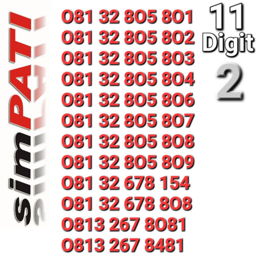 NOMOR SIMPATI 11DIGIT 189 - 8O5 8Ox