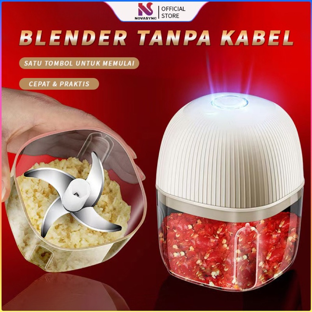 Blender Elektrik Mini - Mini Chopper - Blender Portable Elektrik Tanpa Kabel
