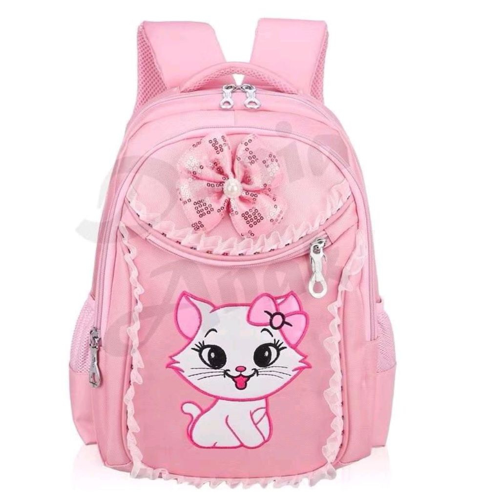 TAS RANSEL ANAK PEREMPUAN / TAS SEKOLAH ANAK / TAS ANAK PEREMPUAN KARAKTER KUCING LUCU