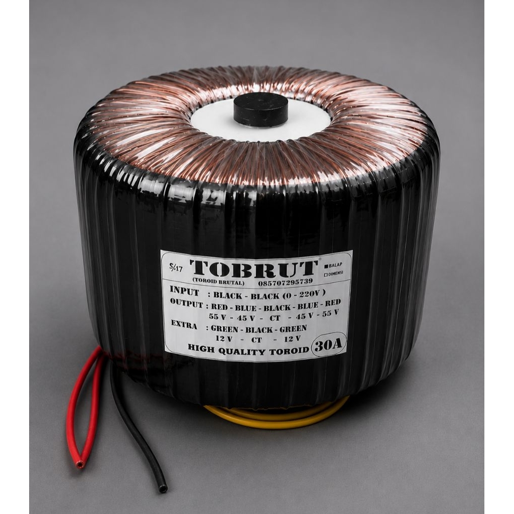 TRAFO TOROID 30A 45V-55V MURNI VERSI 3U.