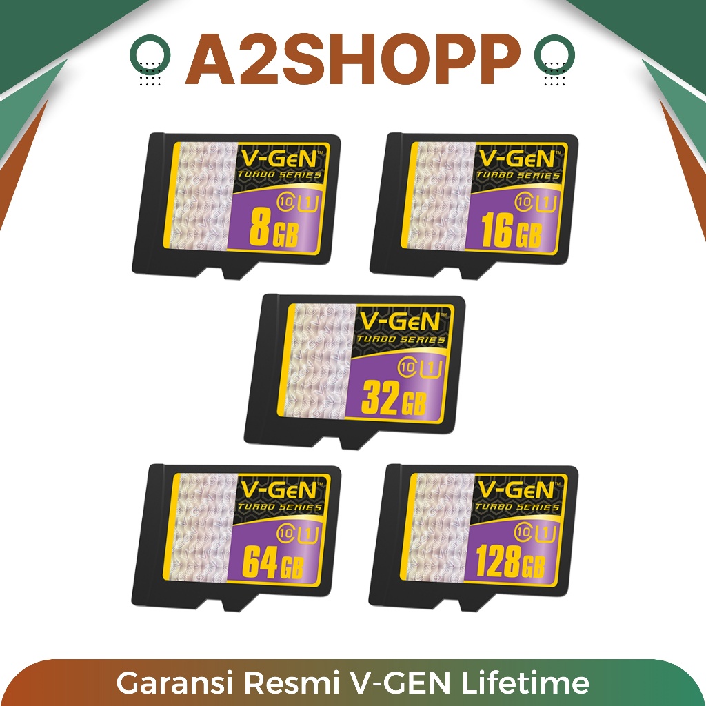 Micro SD V-GEN 8GB 16GB 32GB 64GB 128GB Turbo Series Class 10 Memory Card VGEN MicroSD Memory HP