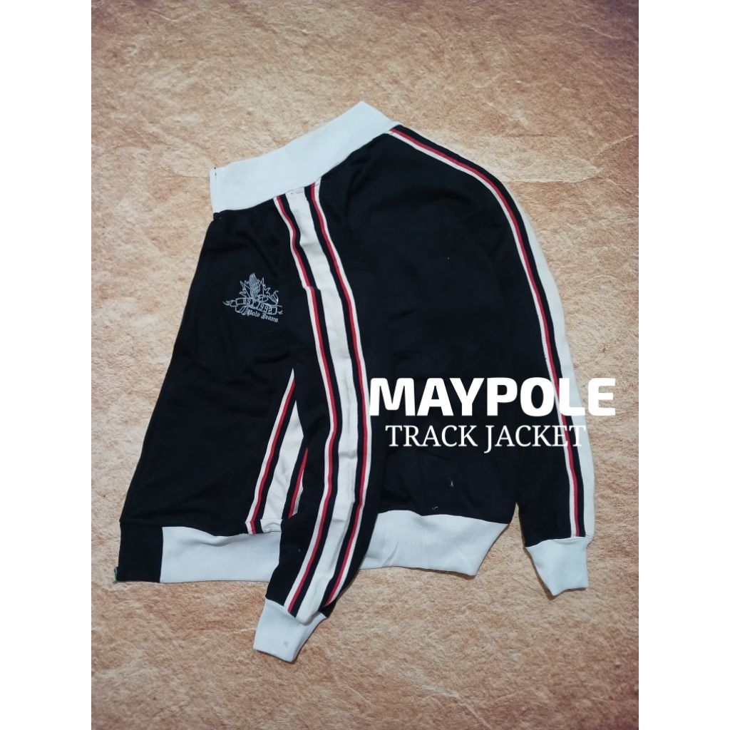 Jaket tracktop keren MAYPOLE katun tebal bekas pakai