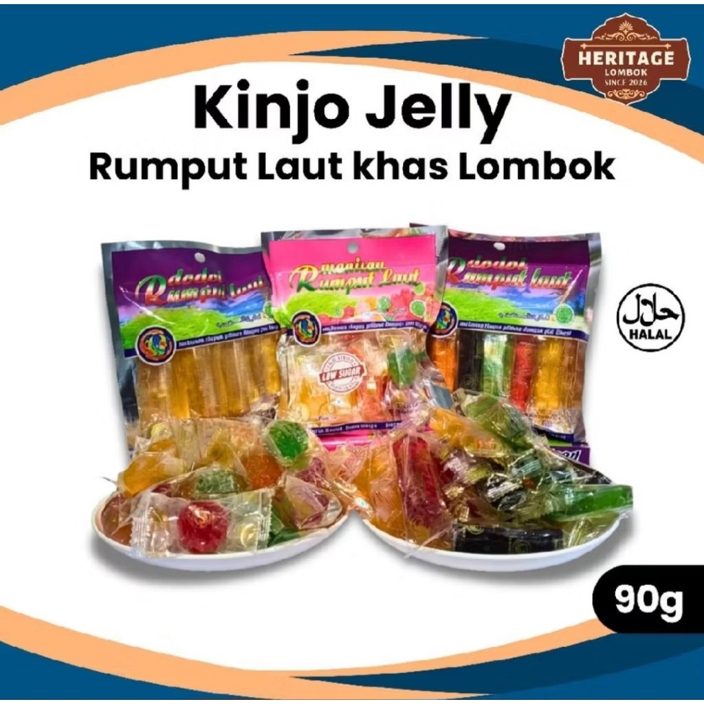Dodol rumput laut khas lombok kinjo jelly