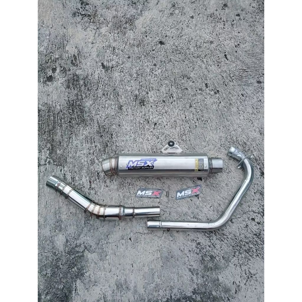 knalpot original msx jumbo cantol dos buat motor jrm satria fu vixion cbr thunder Jupiter mx king mp