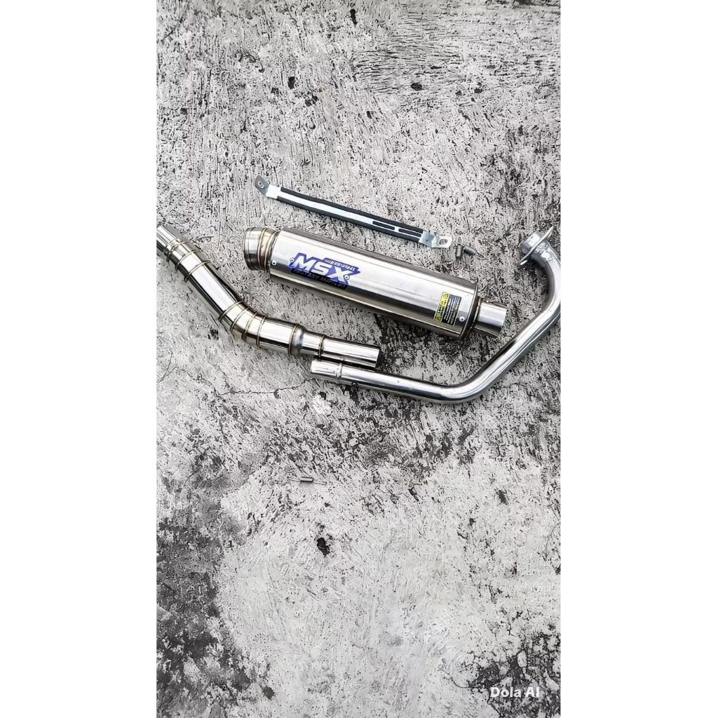 knalpot original msx bulat jumbo dos panjang 30cm jrm PNP satria fu Vixion CBR Byson Scorpio gsx MP 