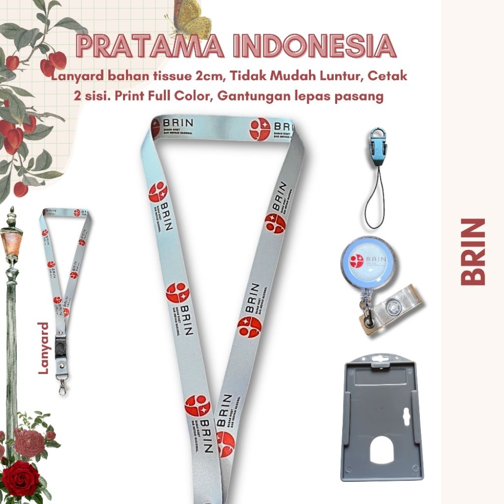 READY TALI/LANYARD IDCARD BRIN ABU/SILVER TERBARU [STOK MELIMPAH] BELI ECERAN HARGA GROSIR TERMURAH