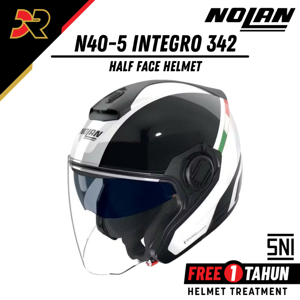 Helm Nolan N40-5 Integro 342 Helm Half Face Jet Premium Original Double Visor Touring N40.5