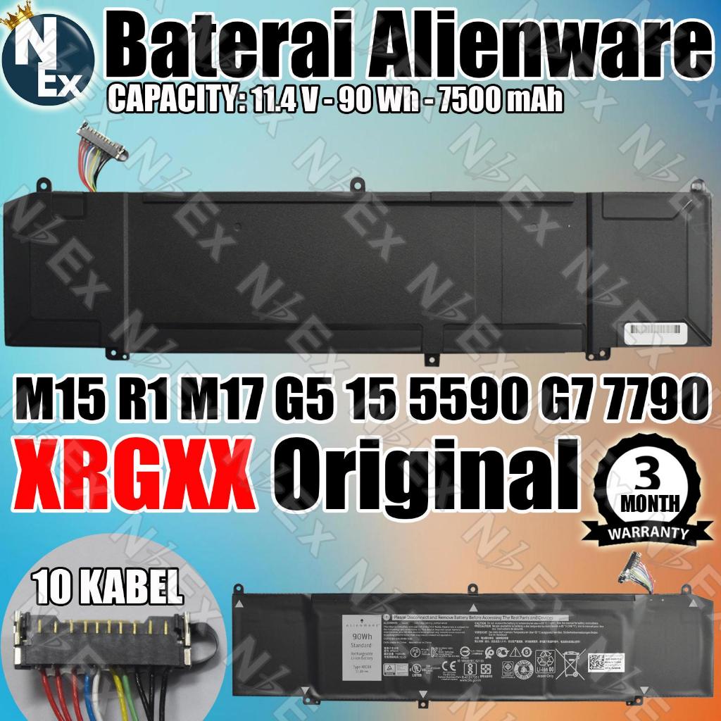 BATERAI FOR LAPTOP ALIENWARE M15 R1 M17 G5 15 5590 G7 7790 XRGXX ORIGINAL