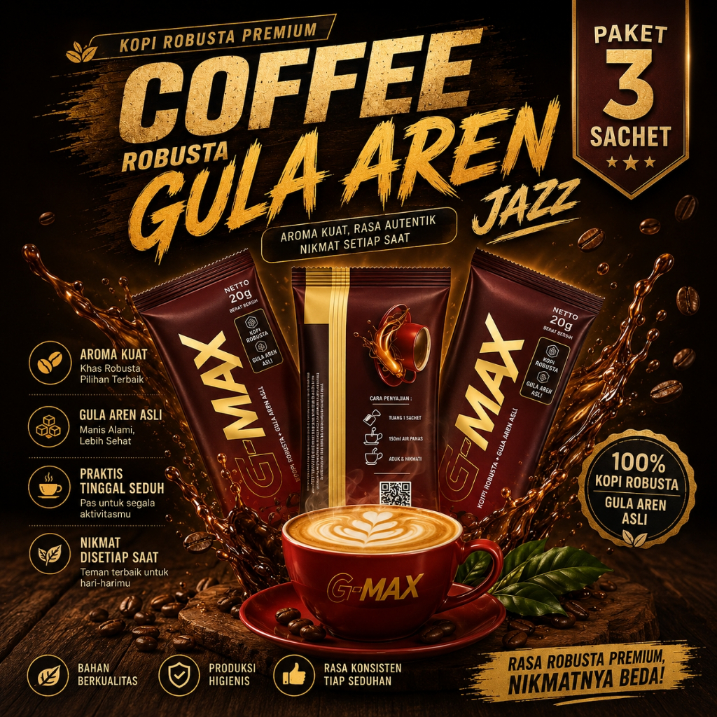 Minuman Kopi Jrengg Joss bubuk SEDU 3in1 Gimax asli Gula aren cocok untuk begadang