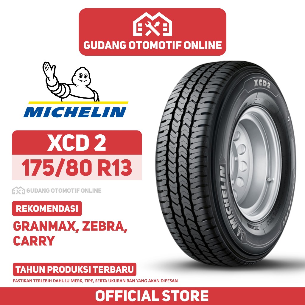 Ban Michelin XCD 2 XCD2 175/80 R13 Ban Mobil Granmax Grandmax Zebra Carry