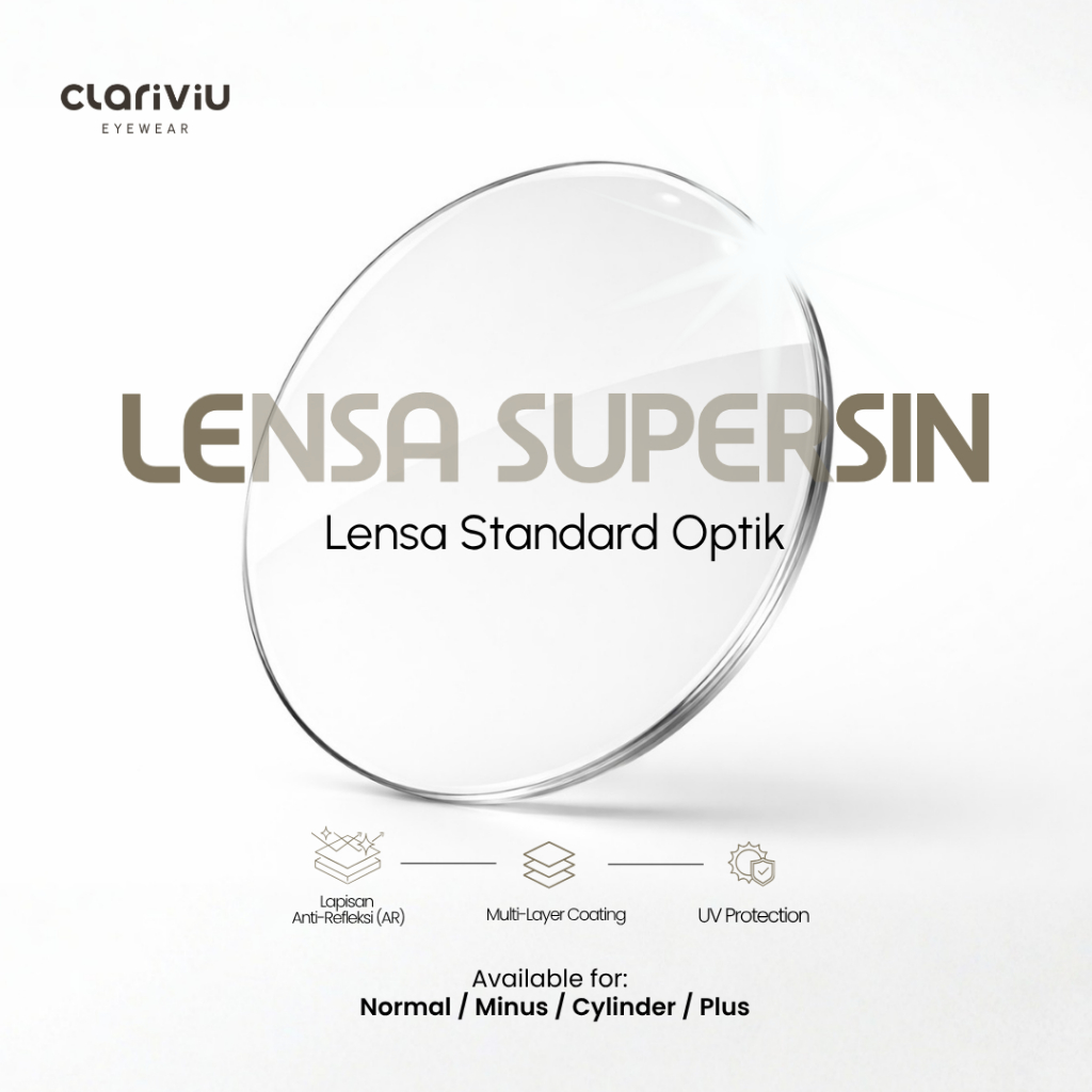 CLARIVIU / LENSA SUPERSIN Kacamata Minus/Plus/Cylinder