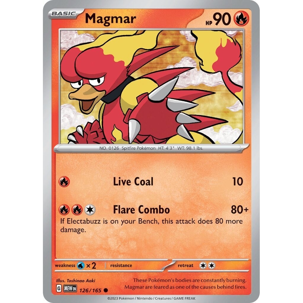 Tcg Pokemon Magmar Mew 151