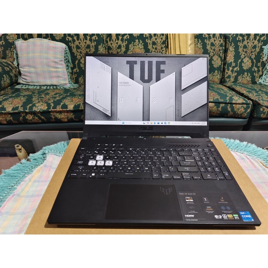 laptop asus tuf dash f15 fx5117zc corr i5 12450H 8/512 rtx 3050 144hz