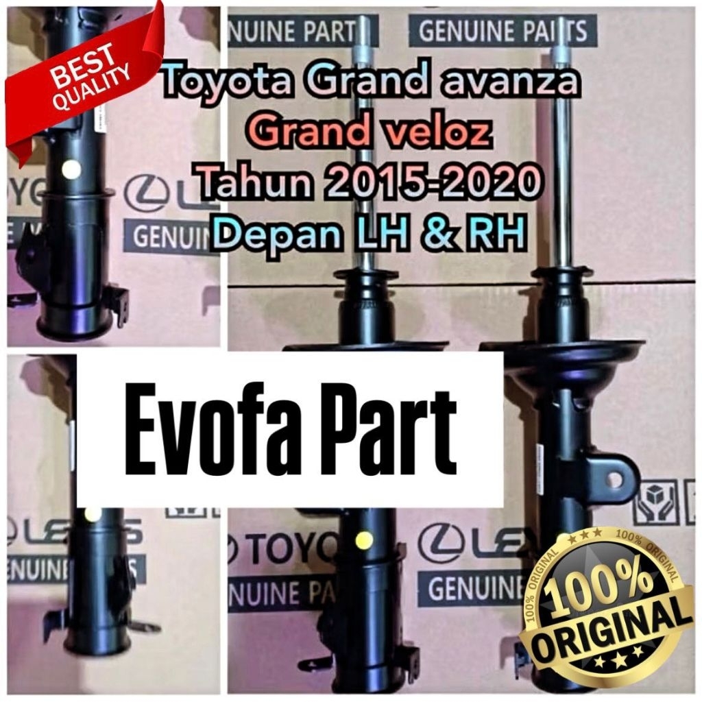 shockbreaker shock absorber toyota grand avanza / grand veloz depan sepasang