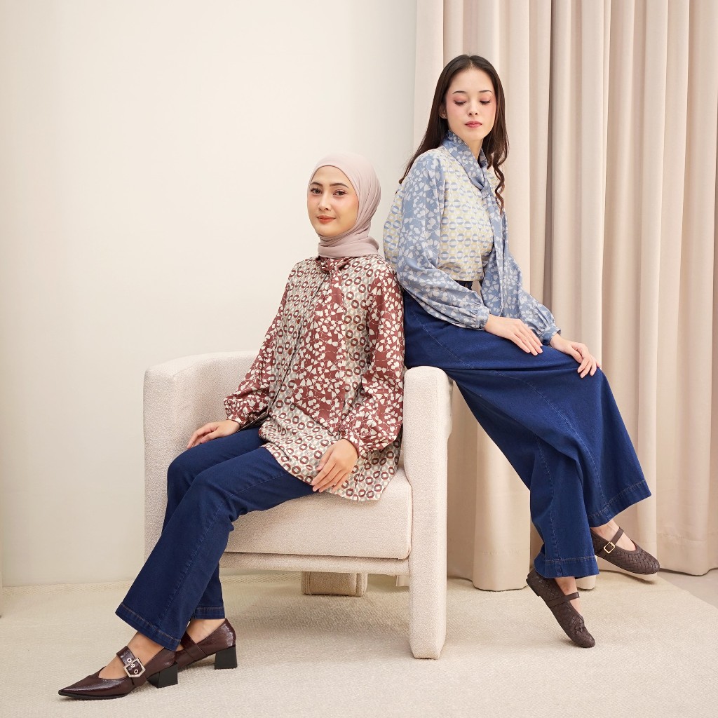piper top by Ederra - atasan wanita motif wanita