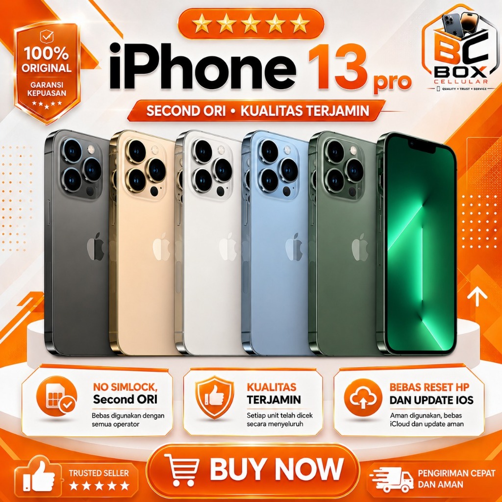 IPHONE 13 PRO 128GB 256GB 512GB SECOND HAND LIKE NEW FITUR NORMAL TERPERCAYA