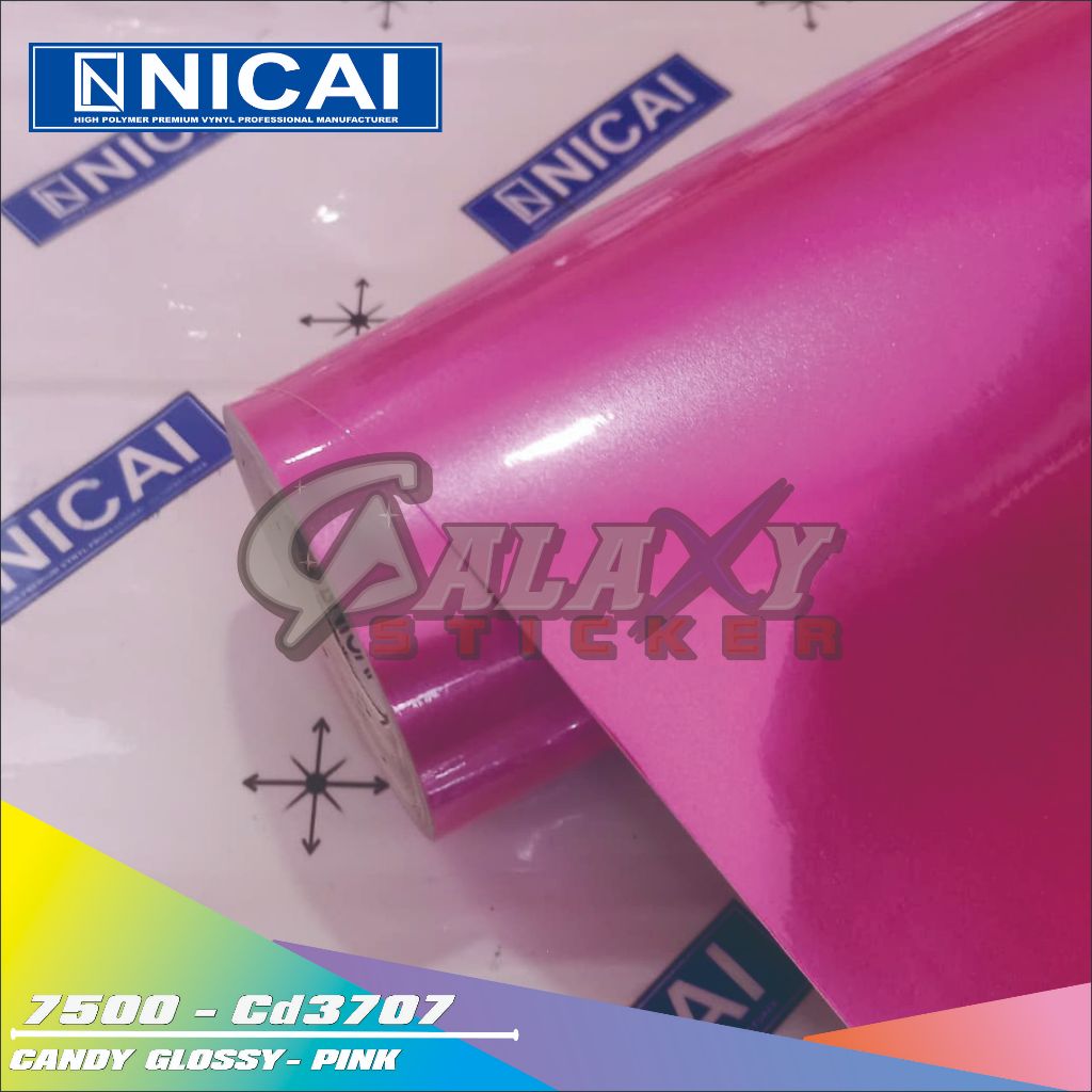 Sticker Skotlite NICAI Metallic Glossy Candy 3707 PINK Premium [ROLL]