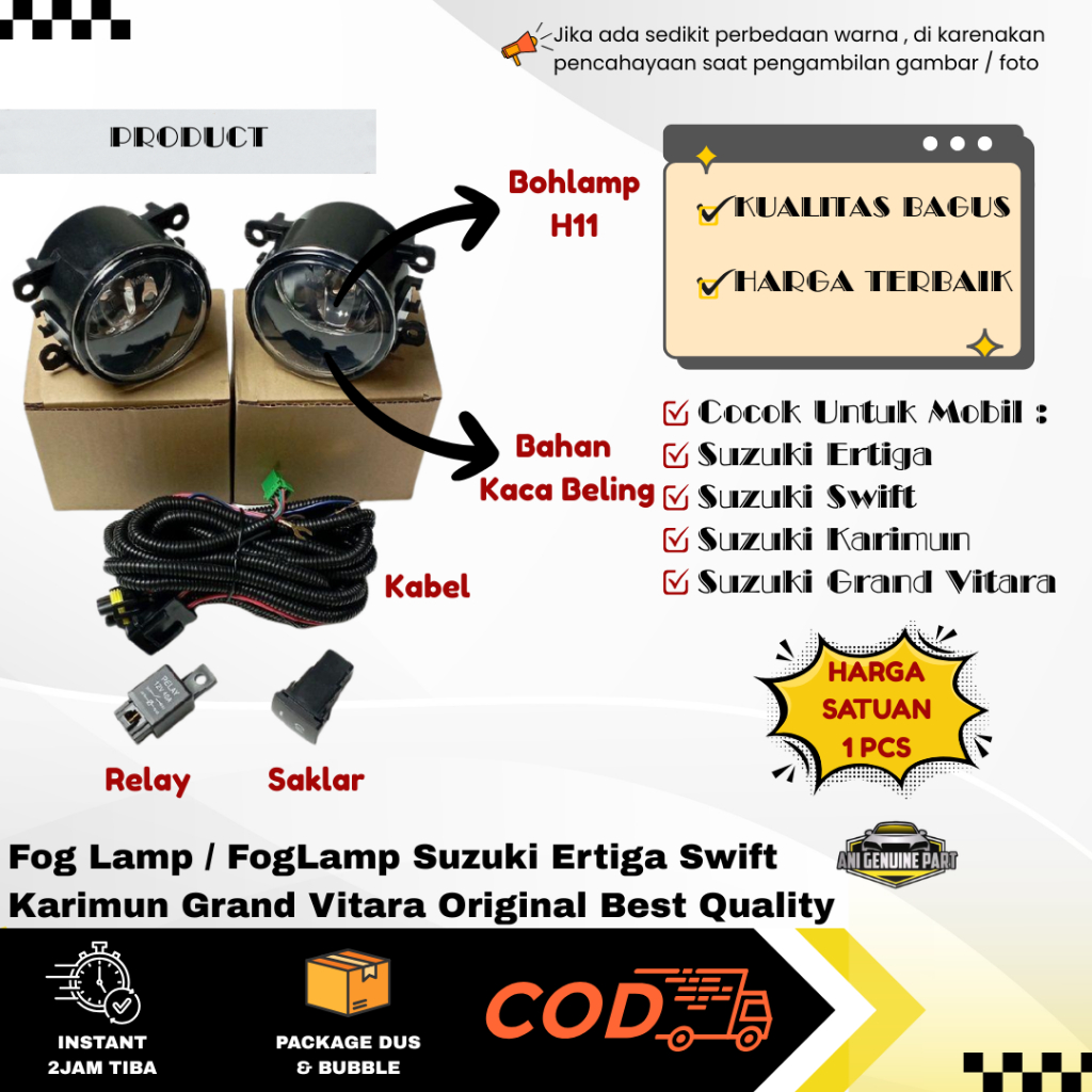 Fog Lamp / FogLamp Suzuki Ertiga Swift Karimun Grand Vitara Original Best Quality