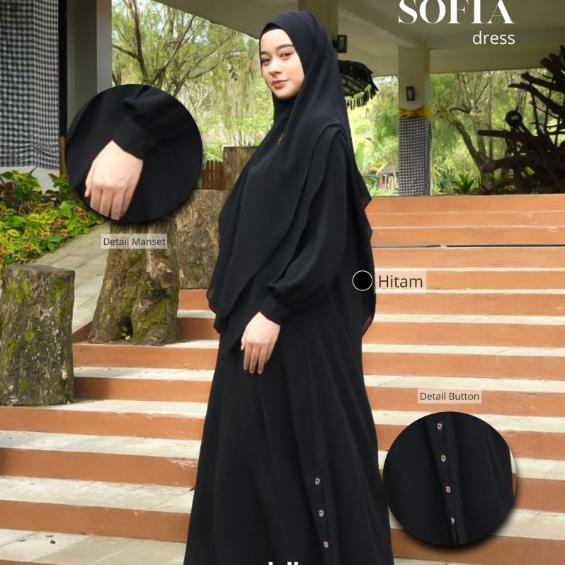 Delia Hijab - SOFIA DELIA DRESS GAMIS WANITA DRESS TERBARU DELIA HIJAB-BONUS BERGO ZOYA