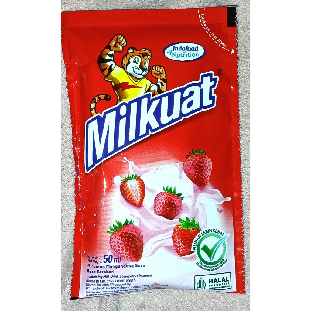 Milkuat Susu Bantal 50ml Rasa Stroberi