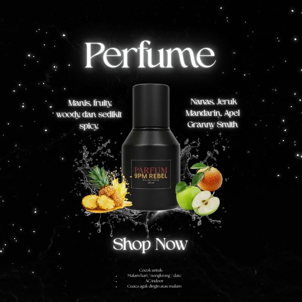 parfum 9 pm rebel 35 mili Extrait De Parfum, parfum 9pm rebel