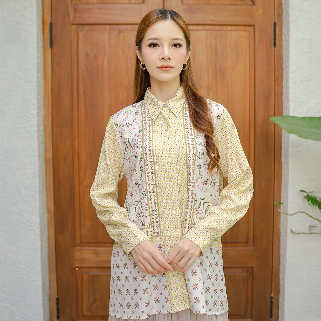 Ederra Tulus Top / Kemeja Motif / Atasan Wanita