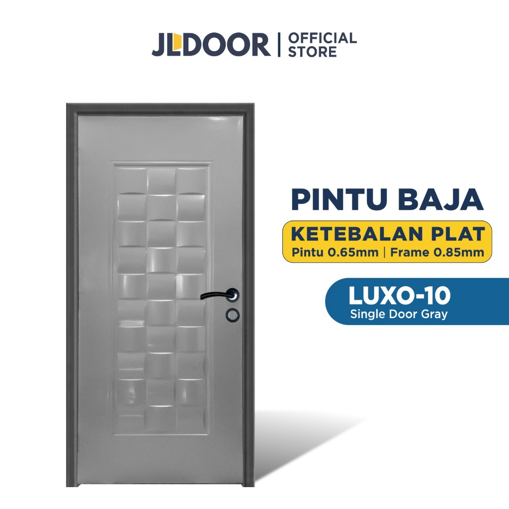 JLDOOR Pintu Baja Ringan Minimalis LUXO 10 Grey