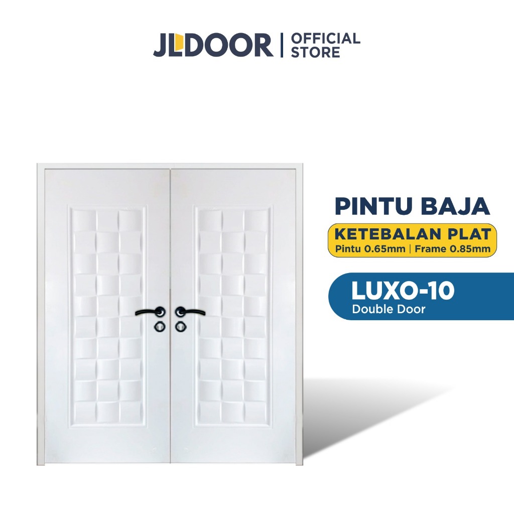 JLDOOR Pintu Baja Ringan Minimalis LUXO 10 White