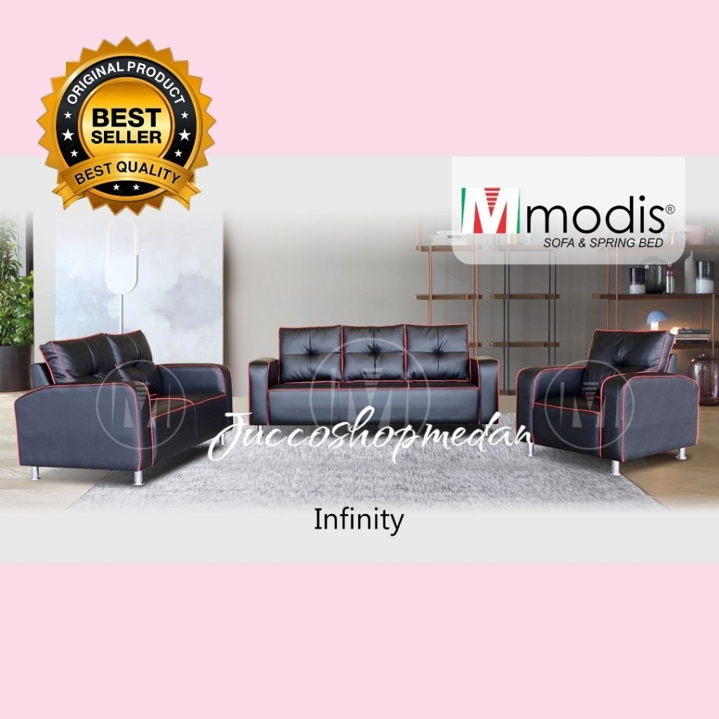 [ Golden Furniture ] Sofa Modis Infinity 321 Seater - Sofa Tamu Modis Minimalis - Sofa Kantor 321 Du