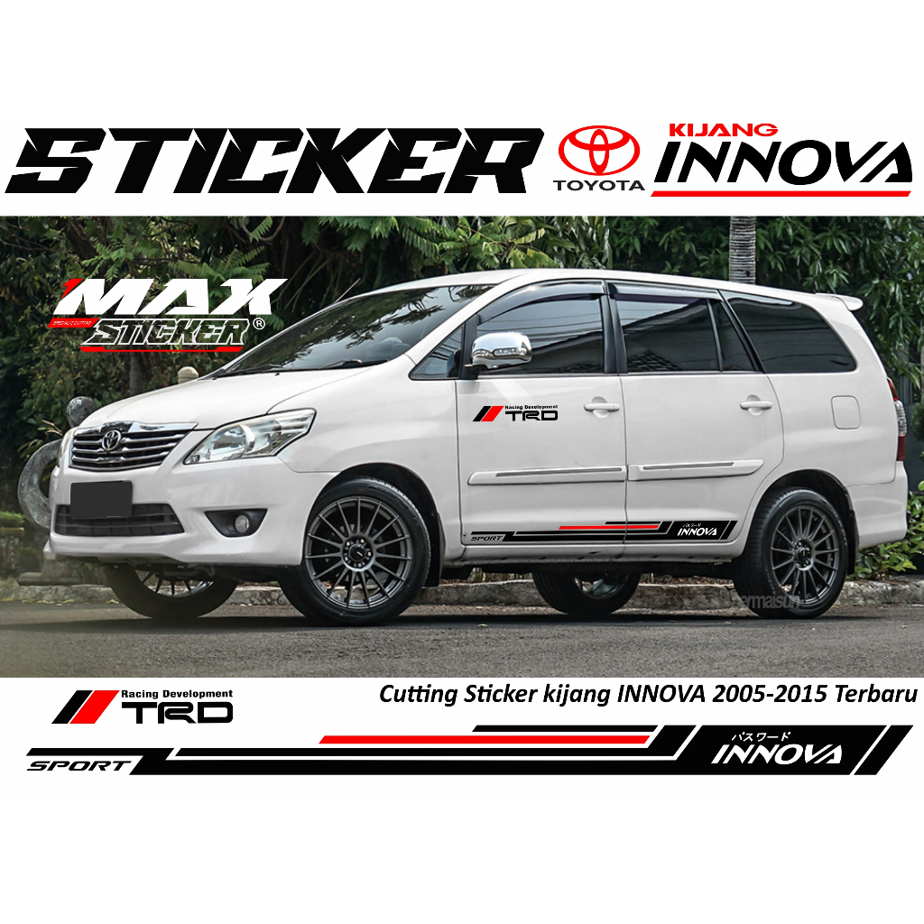 STICKER AKSESORIS INNOVA LAMA STICKER MOBIL TOYOTA INNOVA LAMA KEREN