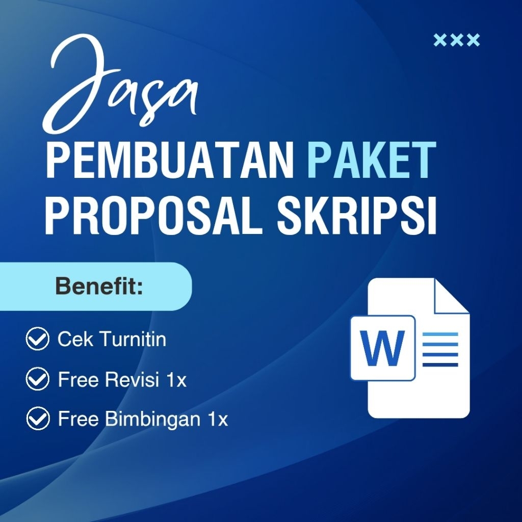 Jasa Pembuatan Paket Proposal Skripsi (BAB I - BAB 3)