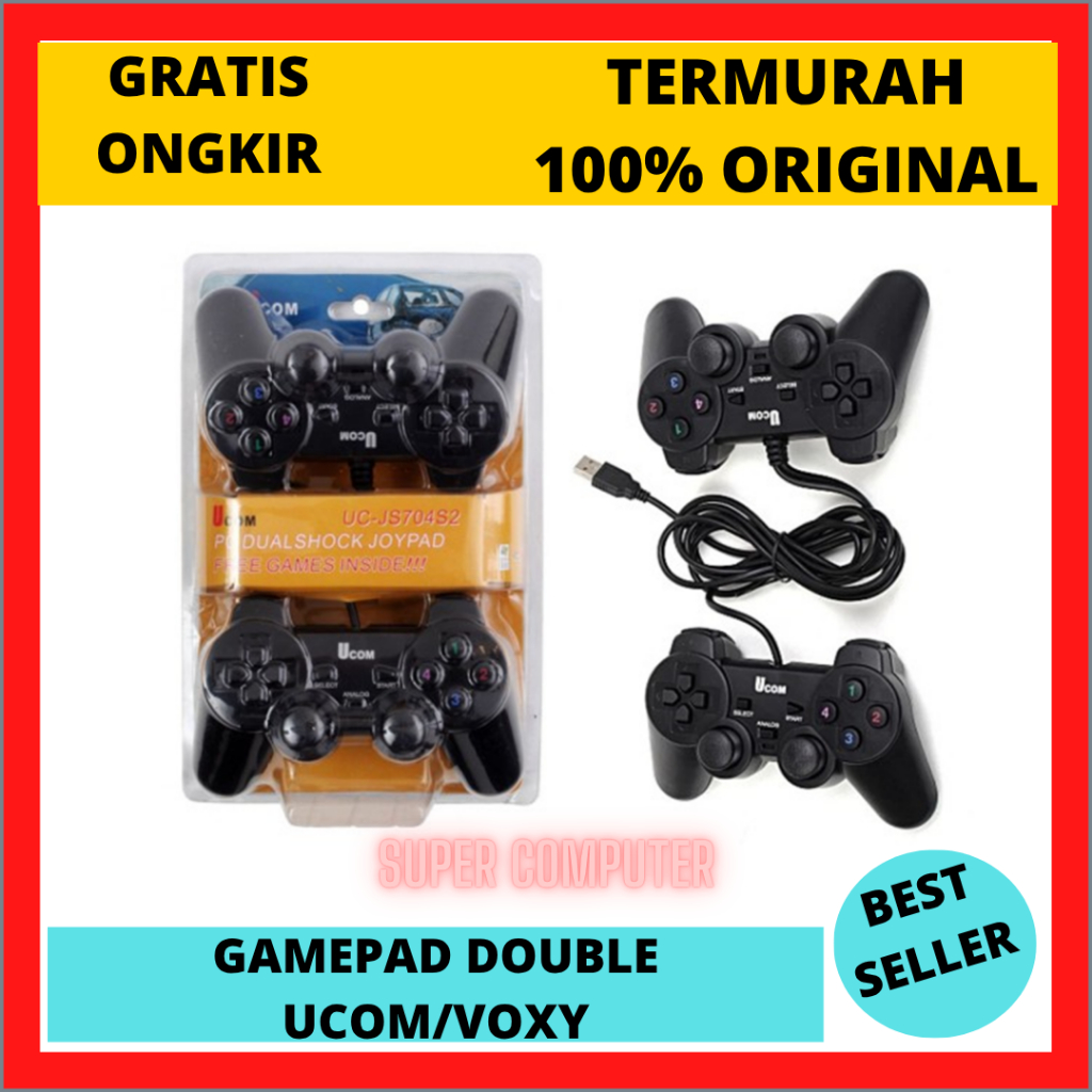 GAMEPAD JOYSTICK DOUBLE BLACK / JOYSTICK PC / GAMEPAD PC /STIK USB