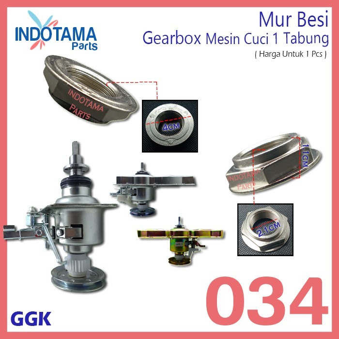 Mur gearbox mesin cuci 1 tabung Panasonic top loading G-034