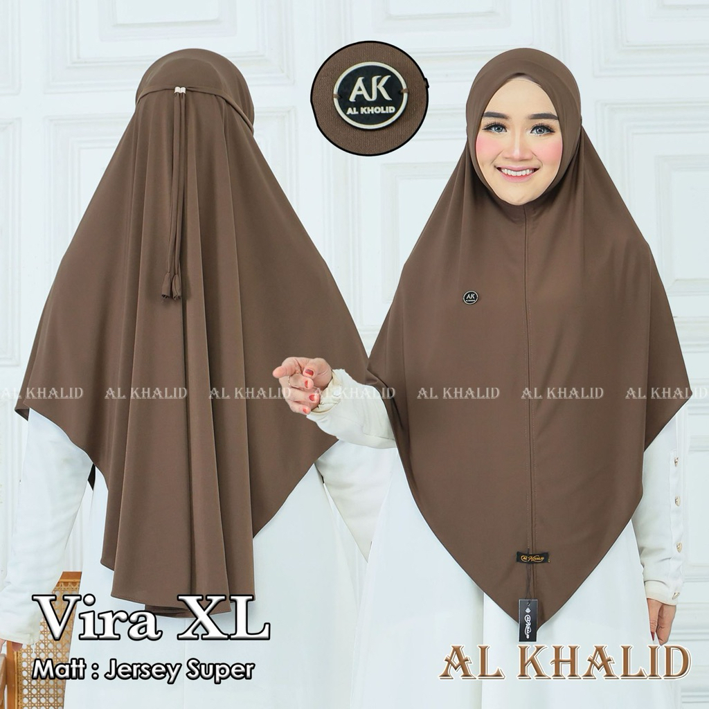 5 PCS Hijab Instan Vira XL Al Khalid/Hijab Jumbo/Size Besar