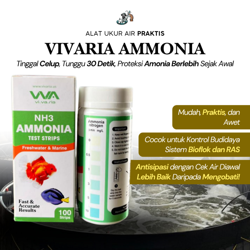 Alat Ukur Air Vivaria Amonia Test Strip
