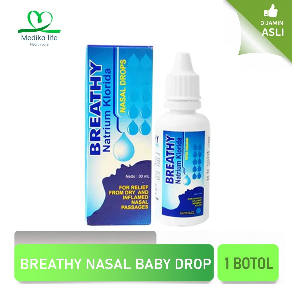BREATHY TETES HIDUNG BAYI 30 ML - Iritasi hidung - Hidung tersumbat Pilek
