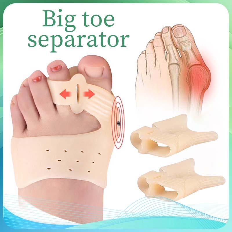 Alat Terapi Jempol Kaki Bengkok Silikon Korektor Tulang Jempol Kaki 2pcs Alat Koreksi Kaki Hallux Va