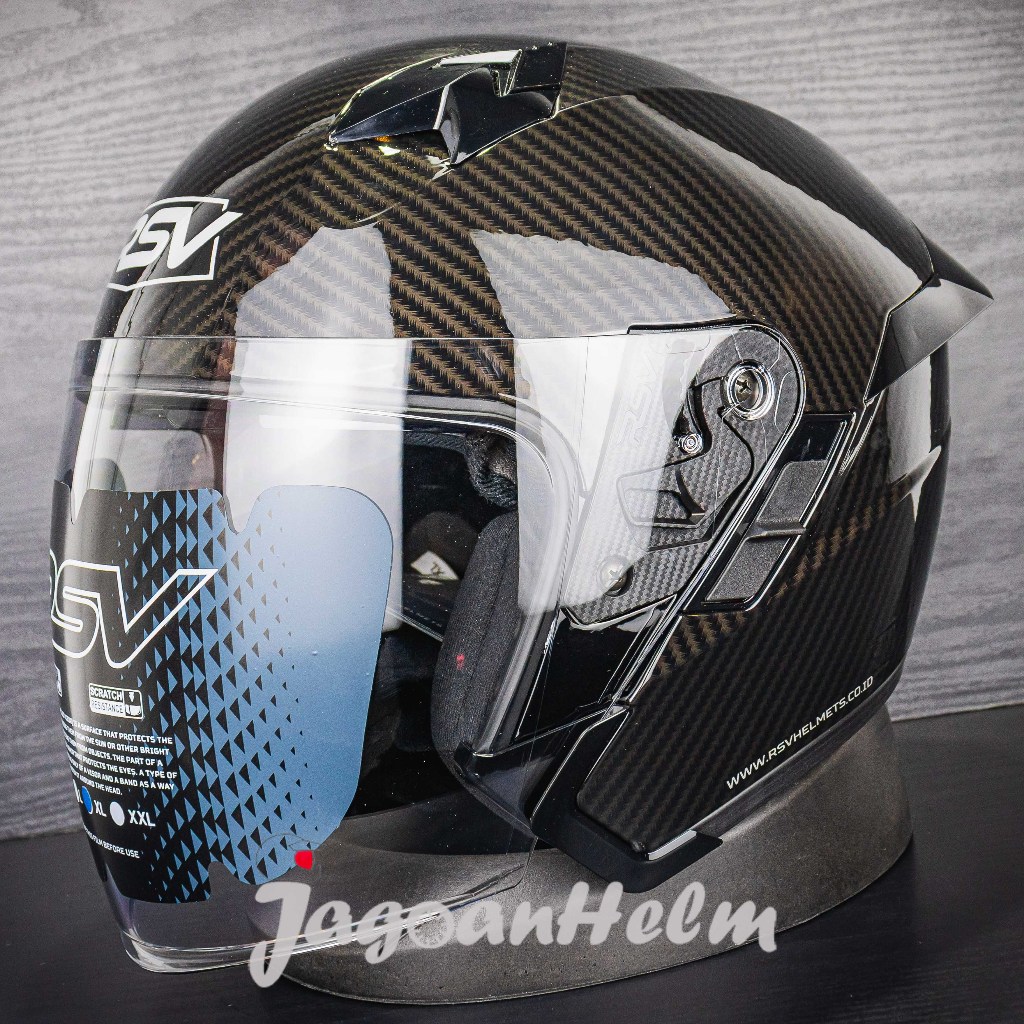 RSV HELM SV300 CARBON | BLACK | SV300 DOUBLE VISOR