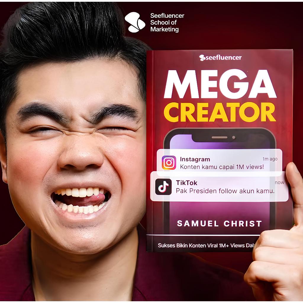 Buku Mega Creator by Samuel Christ Cara Bikin Konten Yang Selalu Viral 1M+ Views