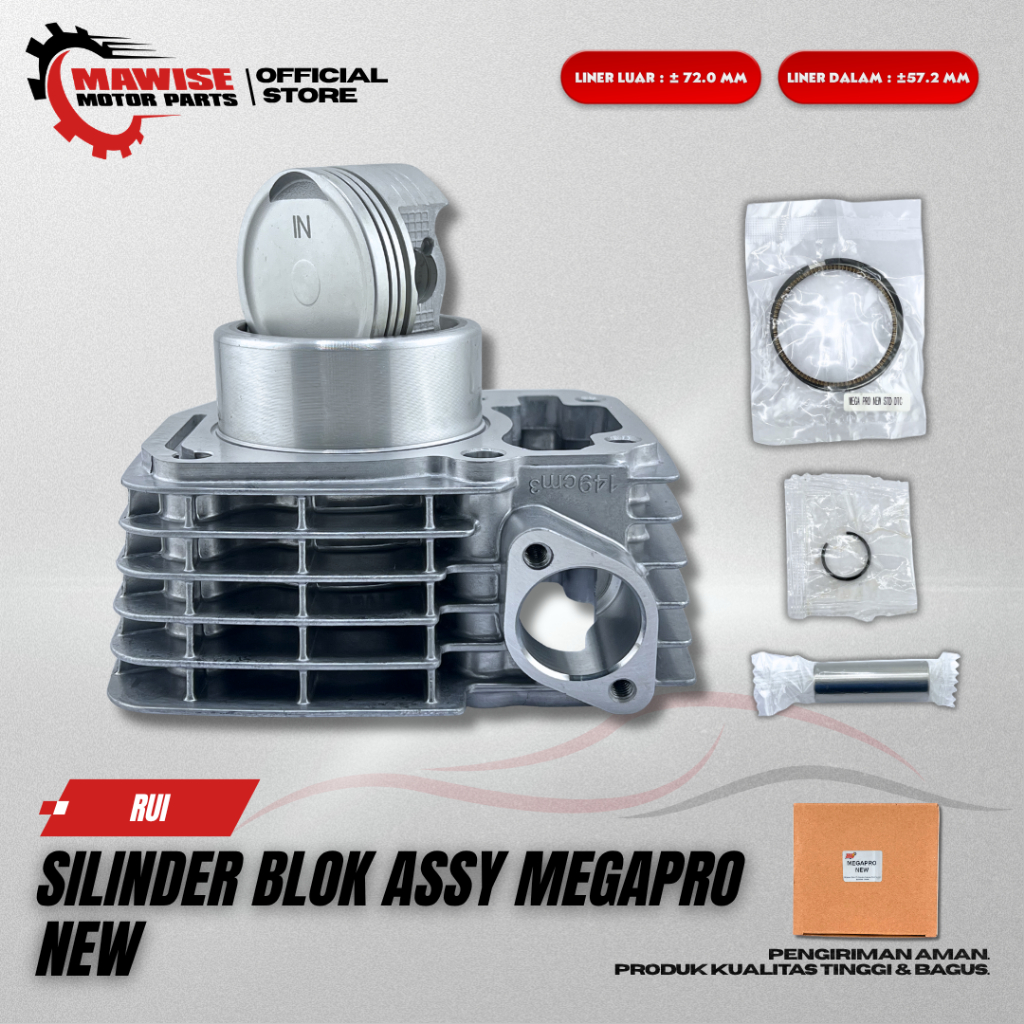 SILINDER BLOK ASSY MEGAPRO NEW - SEHER BORING MEGAPRO NEW MEGAPRO MONOSHOCK VERZA CB150 CRF 150 L