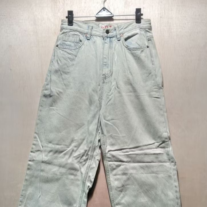 OOTJ Seoul Loose Baggy Jeans - Celana Denim Kulot Light Wash Premium Import Korea