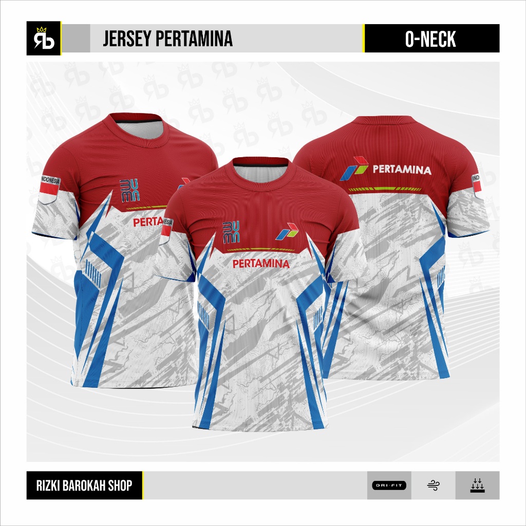 JERSEY OBLONG PERTAMINA / OBLONG PERTAMINA PENDEK / BAJU OLAHRAGA PERTAMINA / DRY FIT JERSEY