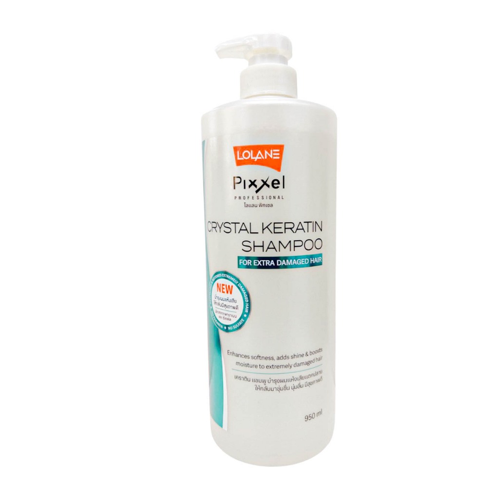 LOLANE Pixxel Crystal Keratin Shampoo For extra damaged hair 330ml & 950ml