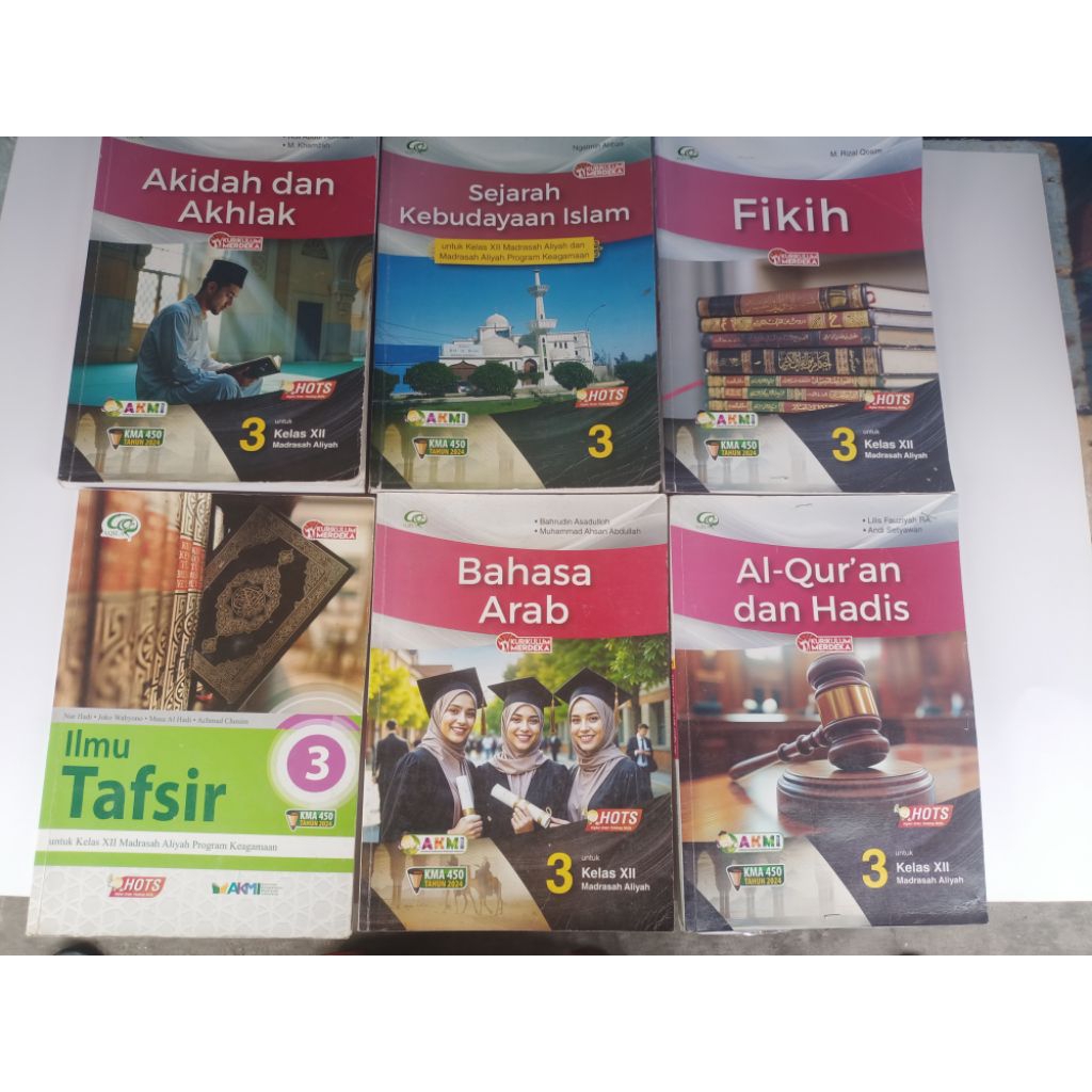 buku paket agama Islam kelas 3/12 SMA Aqila kurikulum merdeka. fikih.bahasa arab.akidah akhlak Alqur