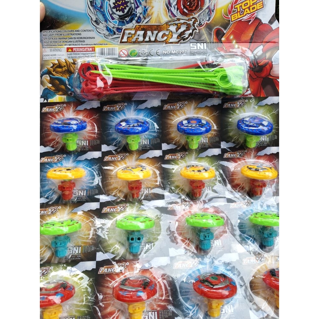 5pcs / gangsing tarik / gangsing warna fancy / gangsing tanggung /  mainan gangsing torblade