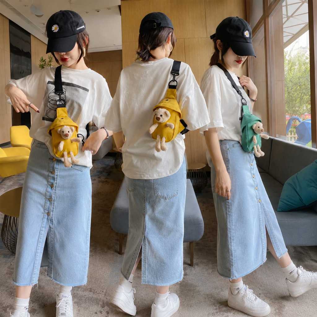 Tas Waist bag Boneka Fashion Remaja Tas Selempang Import Boneka Lucu Tas Pinggang Wanita